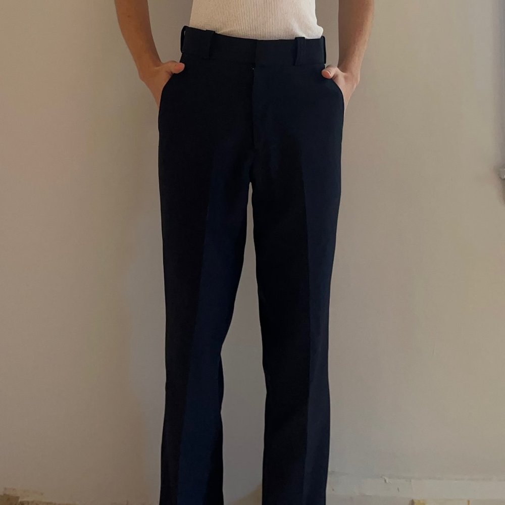 Law Pro straight-leg navy slacks